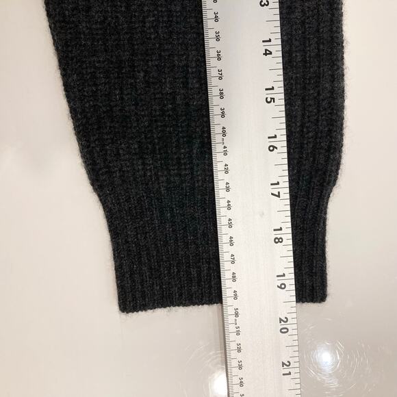 Nwot JENNI KAYNE Cardigan S Cashmere Grey”’Cocoon”Ribbed V Long-Sleeve Button-Up - Picture 11 of 11